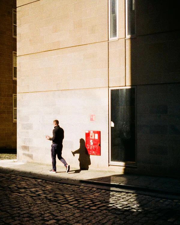 Man walking by post box and shadow (Pic: Courtesy Chroma Camera)