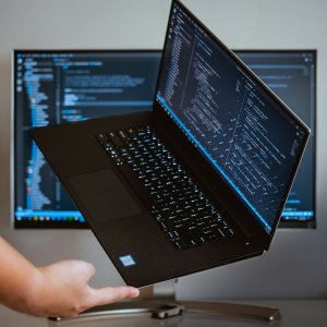Blank laptop screen