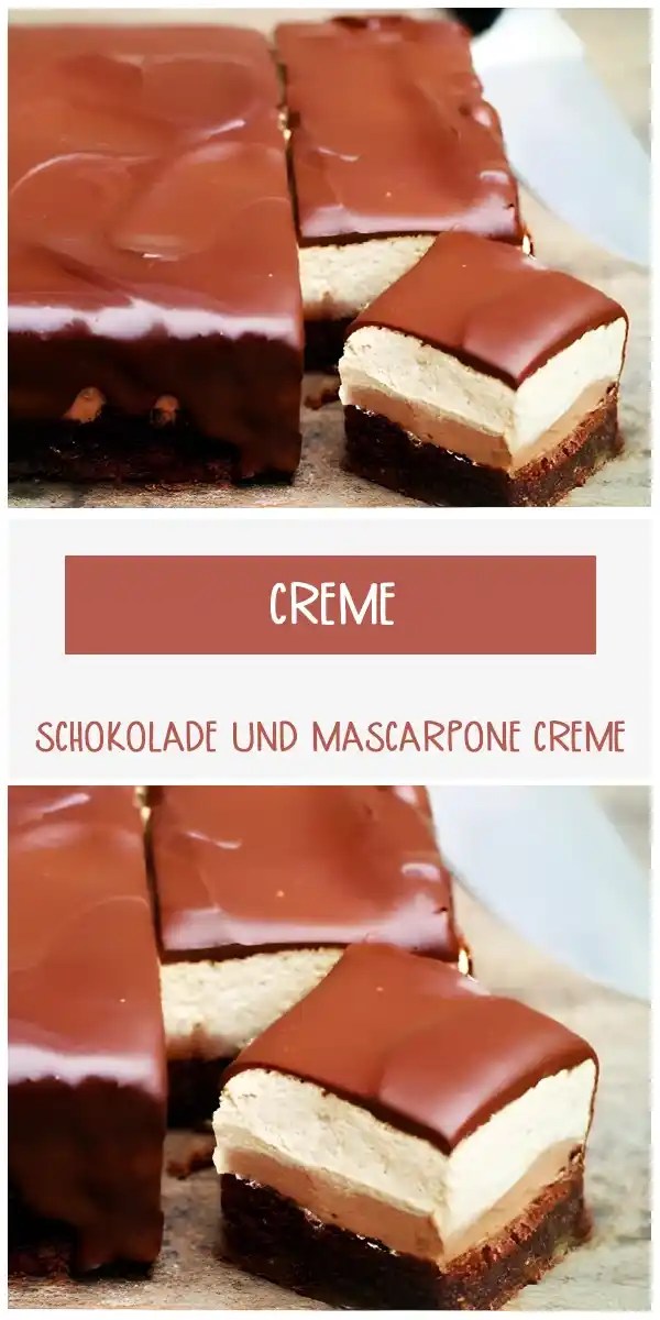 LECKERE SCHOKOLADE UND MASCARPONE CREME