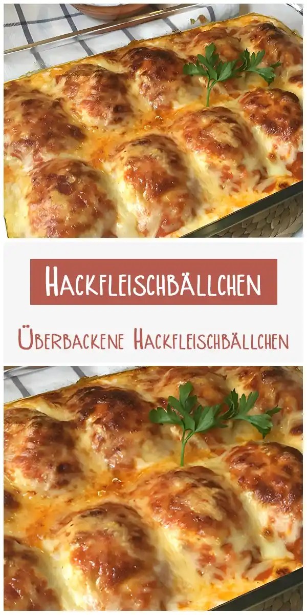 Uberbackene Hackfleischballchen