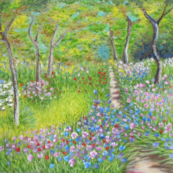 Картина маслом по мотивам Клода Моне