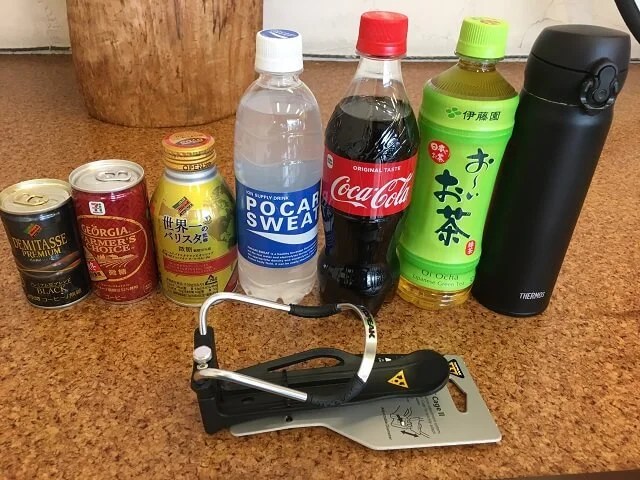 自転車ボトルケージ調整で分かったコンビニで買った飲物容器との相性