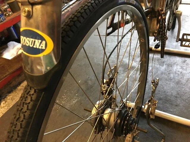 電動アシスト自転車の内装3段強化ハブ仕様「後輪タイヤ交換方法」後編