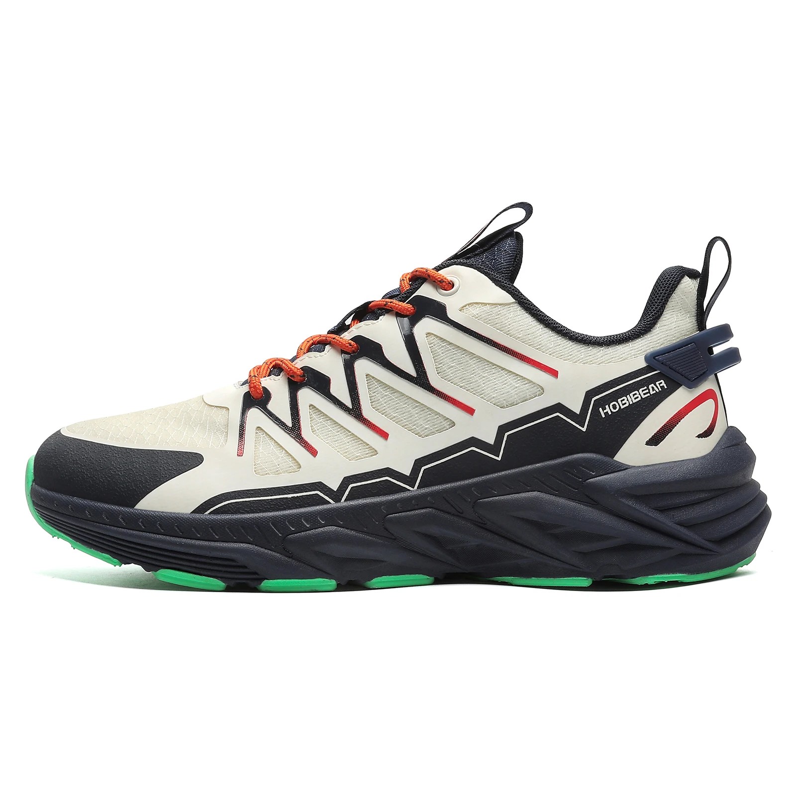 HOBIBEAR Men Lace-Up Non Slip Sneakers Comfortable Outdoor Travel Running Shoes