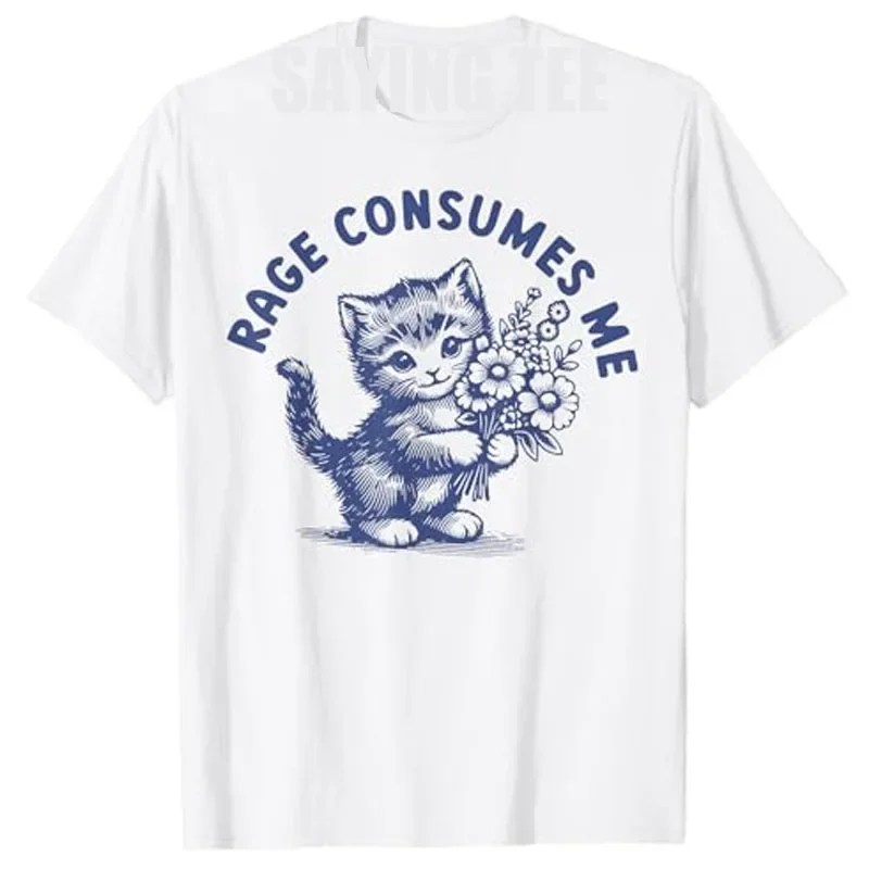Rage Consumes Me Cat T-Shirt – Kitty Meme Graphic Tee 1