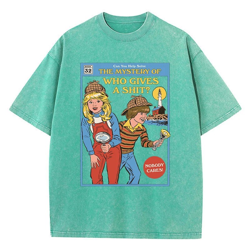 The Mystery Print Women's Cotton Washed T-Shirt – Soft, Breathable & Cool round Neck Tee for Casual Street Fashion 5