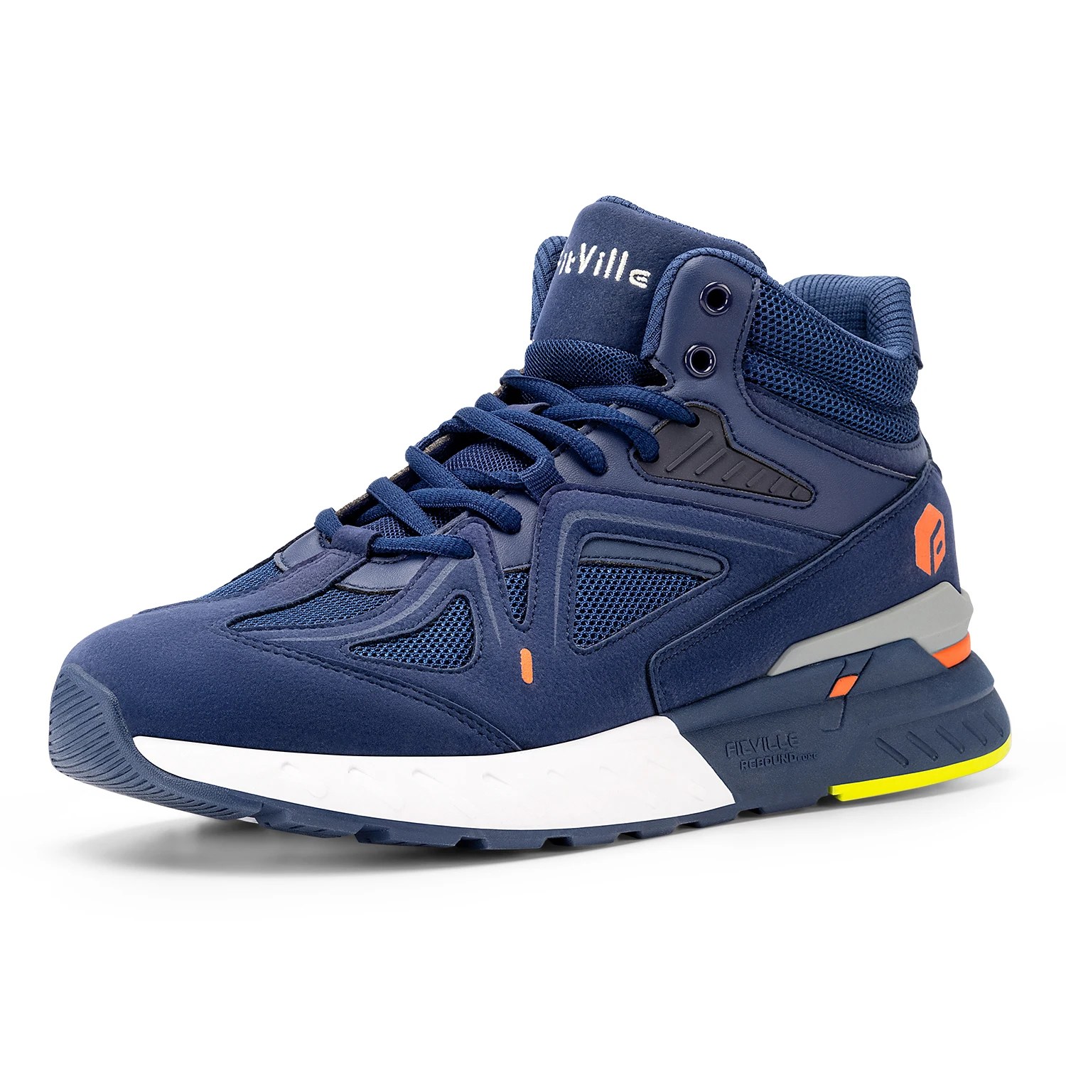 FitVille Men's High-Top Shoes Wide Lightweight Casual Sneakers 6