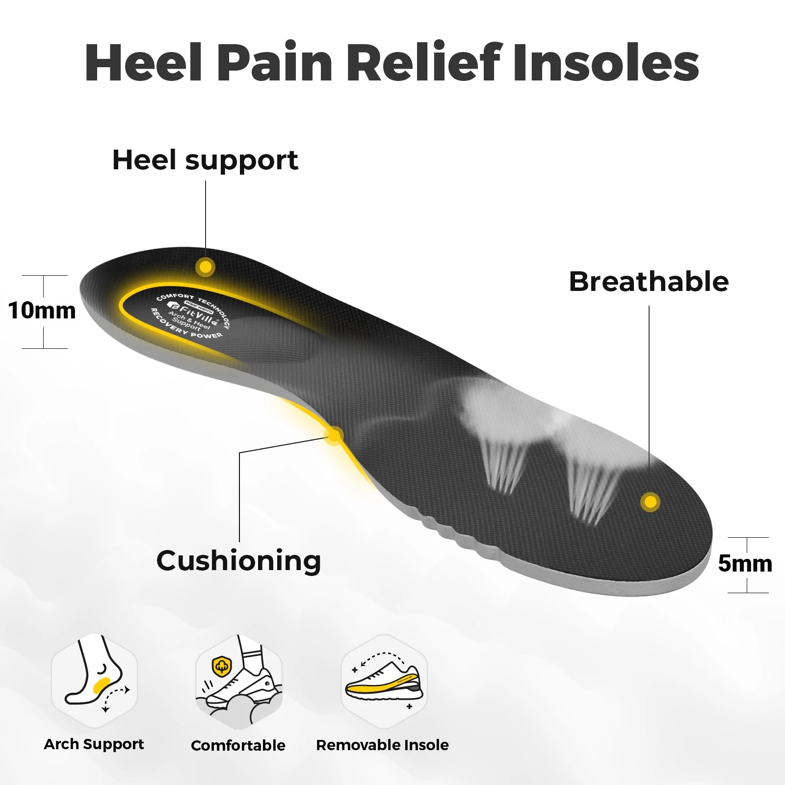 FitVille Trail Running Shoes Men's Sneakers Extra Wide 3