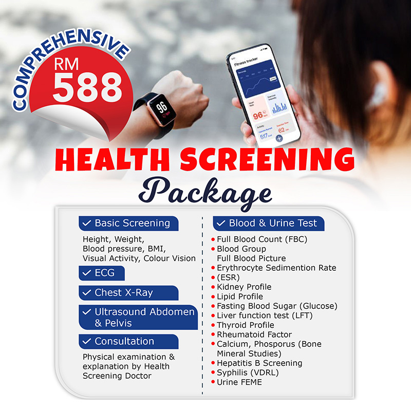 Health screening package comprehensive