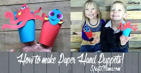 Paper crafts Hand Puppets, KraftiMama