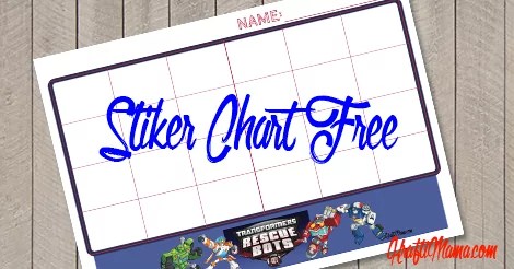 KraftiMama Free Printables, Sticker Chart, Rescue Bots