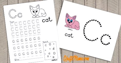 Alphabet Printable C for Cat FREE!