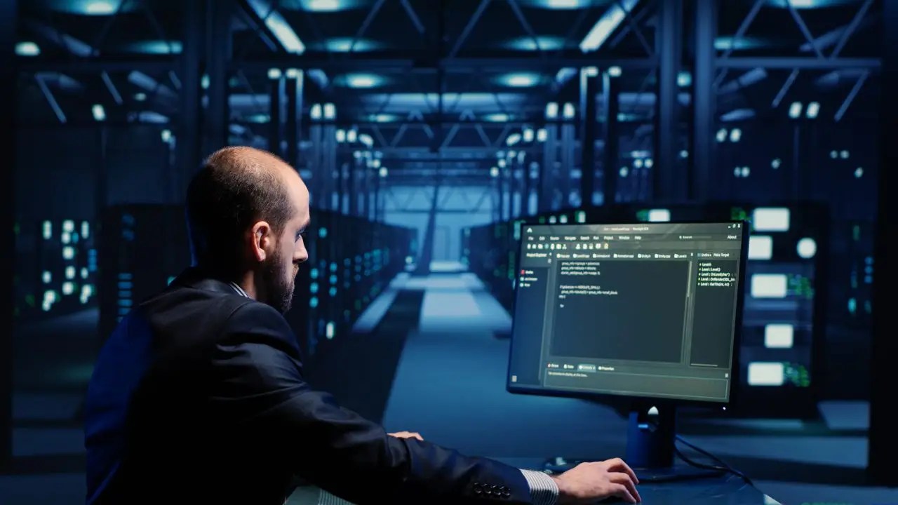 network engineer doing hardware check on computer e1698777583715