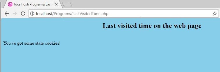 PHP program to display the last visited date-time - Krazytech