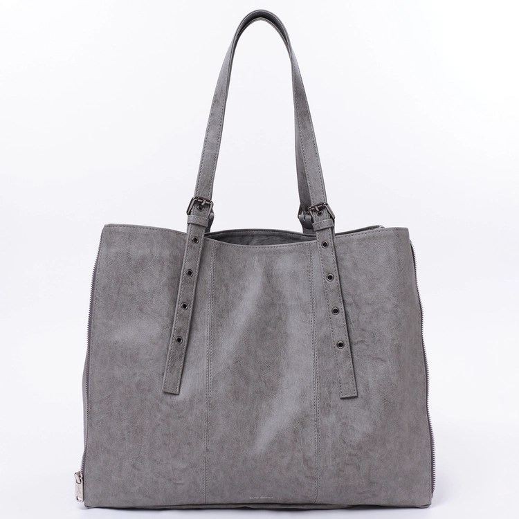 지퍼쇼퍼백 zipper shopper bag L brushed gray
