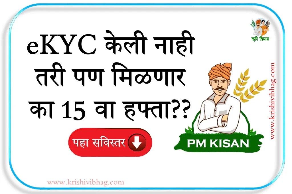 PM Kisan Yojana : eKYC केली नाही तरी पण मिळणार का 15 वा हफ्ता?? | पीएम किसान योजना 15th Installment