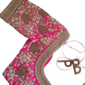 Pink colour beautiful bridel , pusa design and full all over work