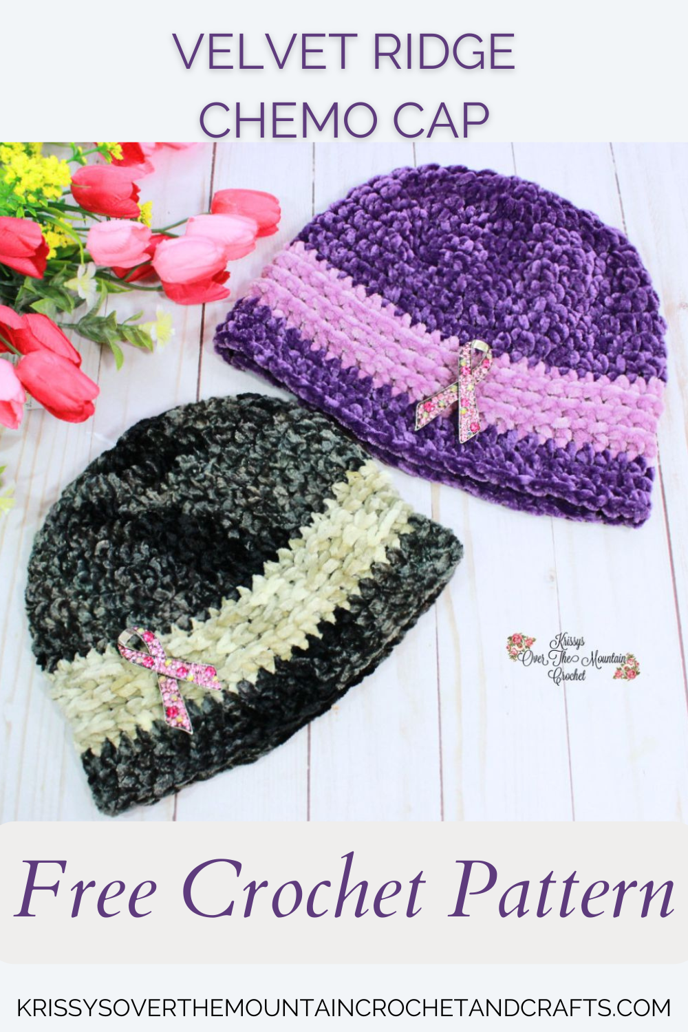 Pin this photo of the Velvet Ridge Chemo Cap.