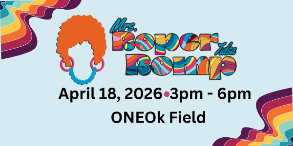 Mrs. Roper Romp Tulsa event at ONEOK Field on April 18, 2026 celebrating the colorful Three’s Company character.