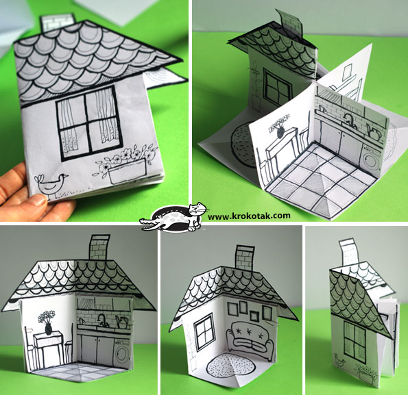 How to Make a Paper House- Free House Template - The ...