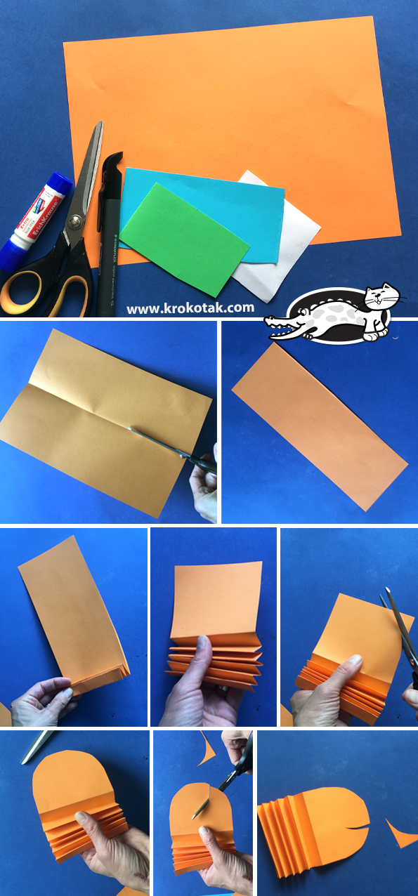 Squeeze the outer triangles together on the top corners. Krokotak Accordion Fold Paper Fish