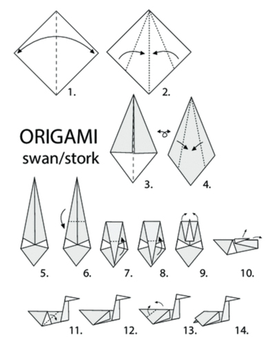 Here is a list of easy origami that anyone can have fun making. Krokotak Origami Stork