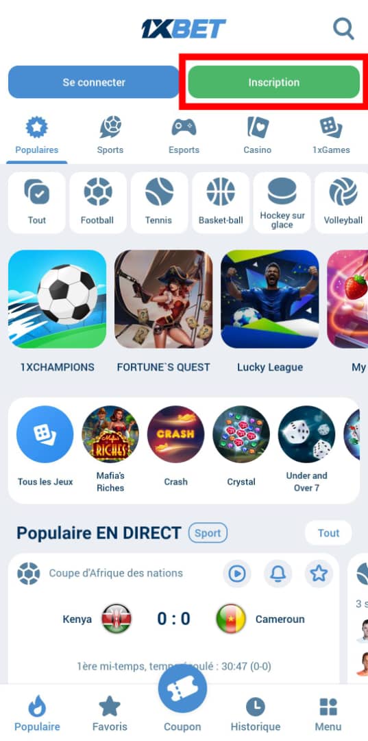 Comment changer de devise sur 1xbet 2 Inscription 1xbet