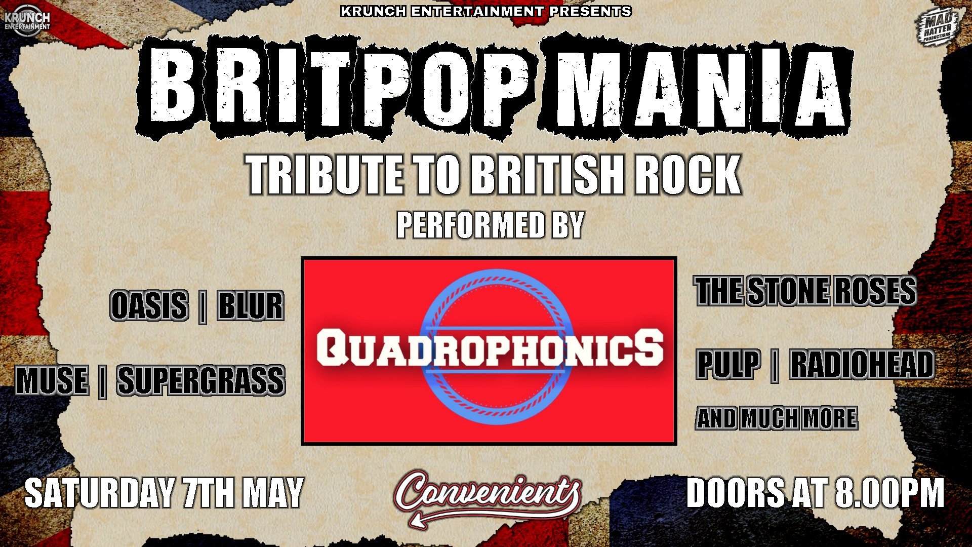 BritPop Mania: Tribute To British Rock performed by Quadrophonics