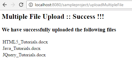 Spring MVC Tutorials | Spring MVC Multiple File Upload with Example