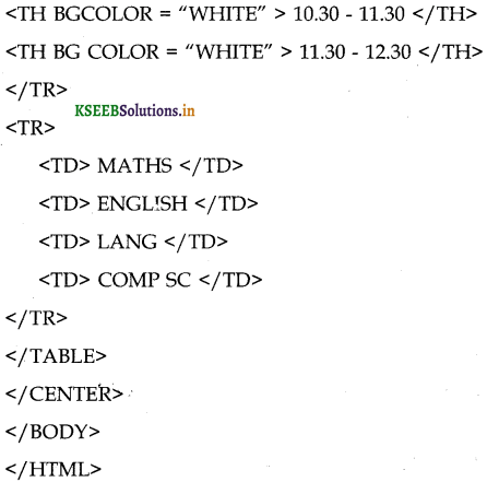 2nd PUC Computer Science Question Bank Chapter 17 Web Designing 4