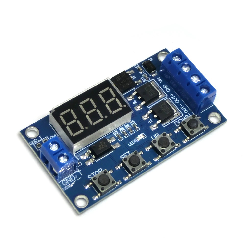 DC 5V 36V Dual MOS LED Digital Time Delay Relay Trigger Cycle Timer