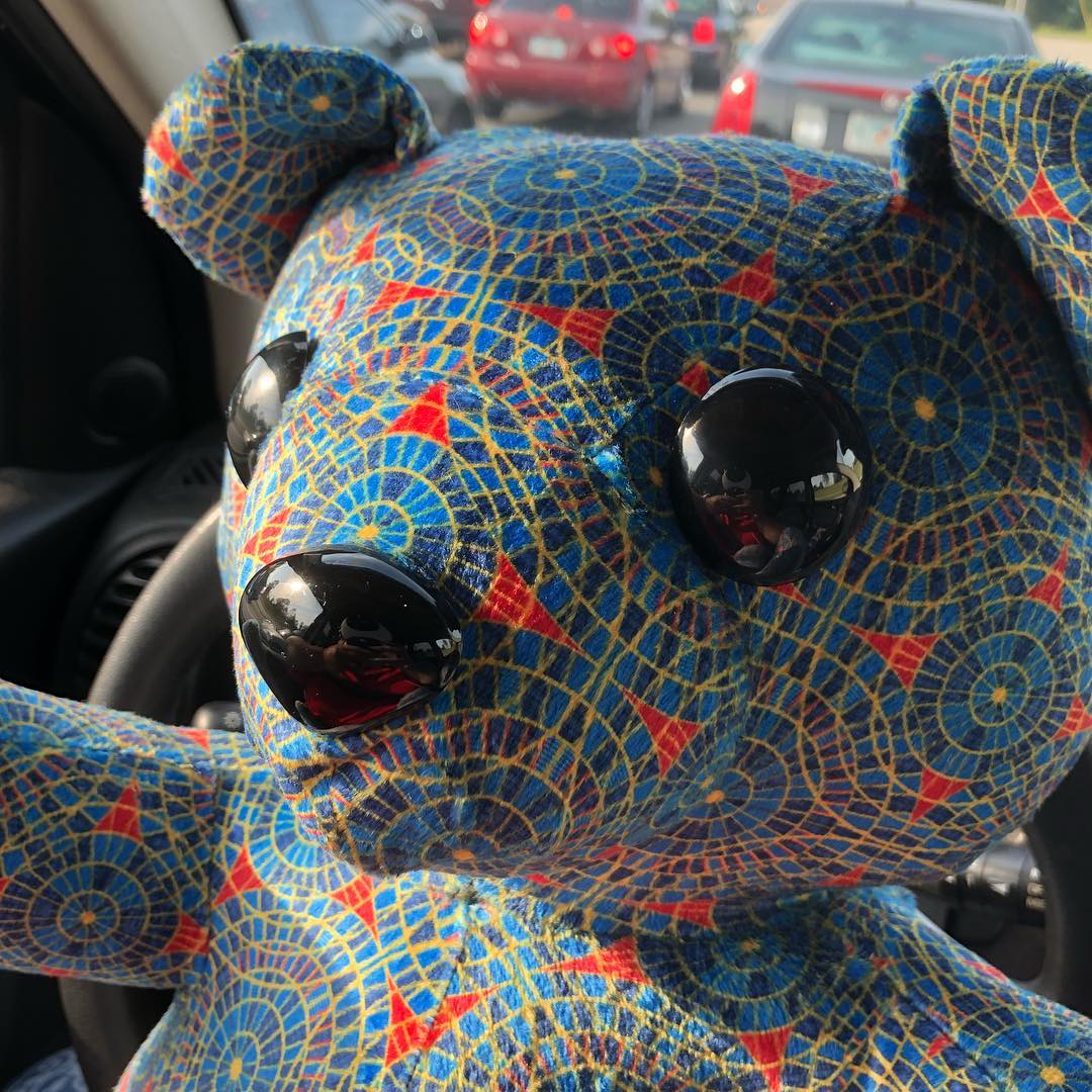 Marriott carpet pattern teddy bear by The Monster Cafe