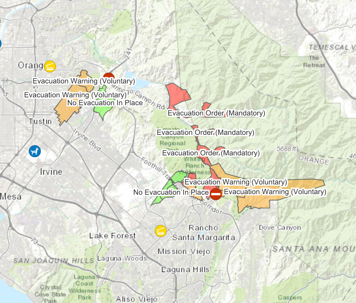 2 Injured As Wind Driven Bond Fire Burns 6 400 Acres In Evac Map 
