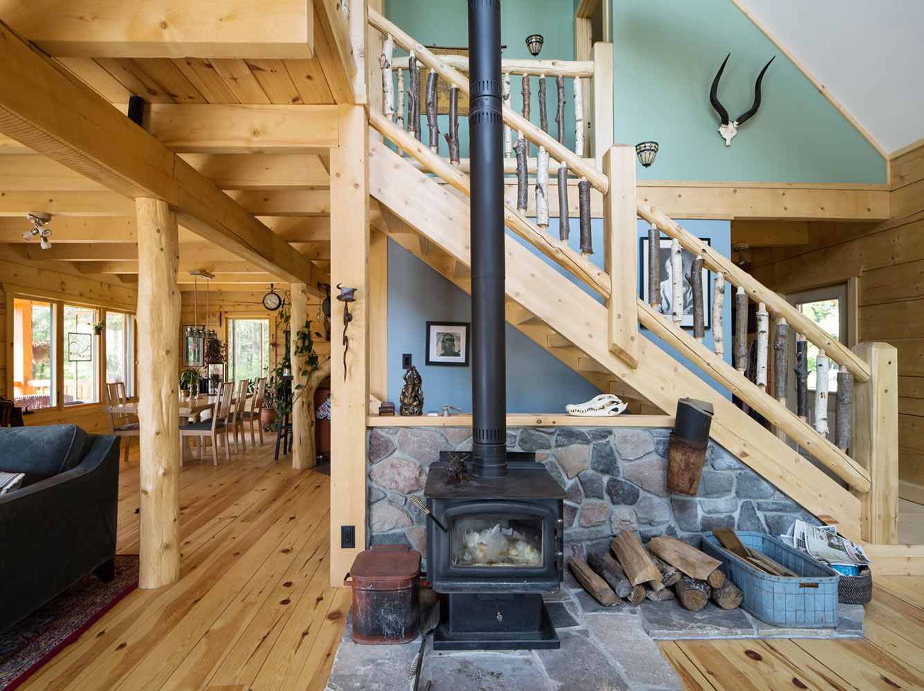 Design finishes in log and timber homes - Kealey Tackaberry Log Homes