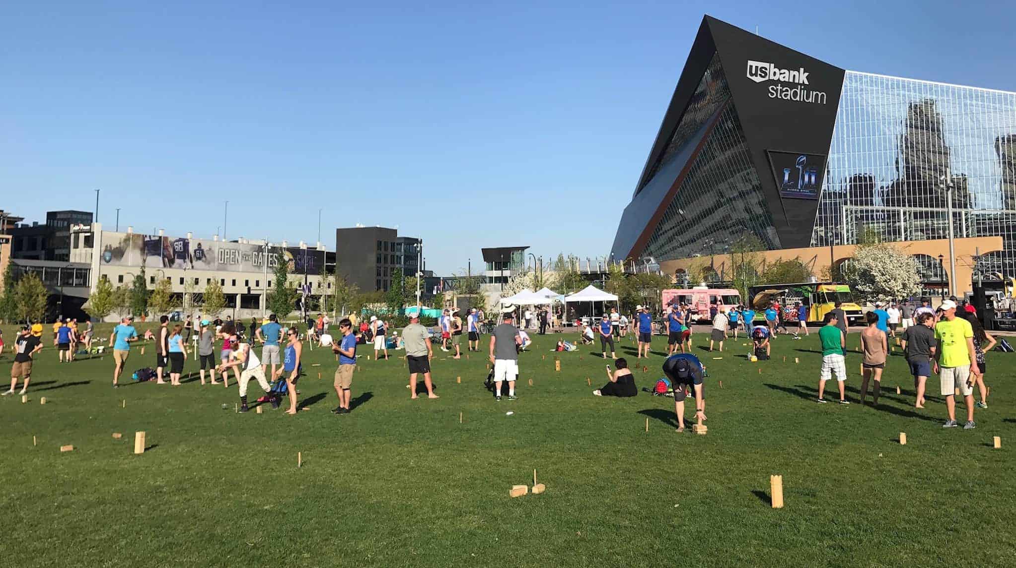 Photo of Kubb Krawl at the Commons in Minneapolis.