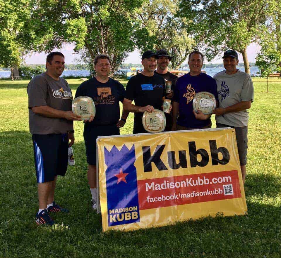 Photo of Madison Kubb Tournament winners.