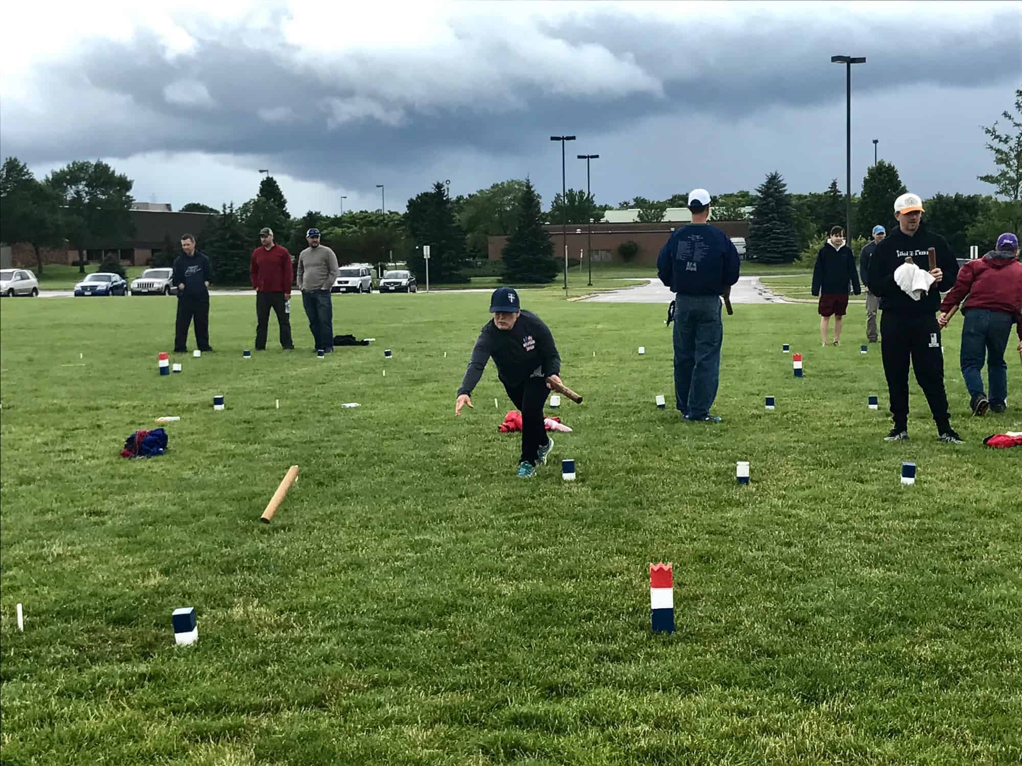 Photo from Pre-Championship Kubb Tournament.
