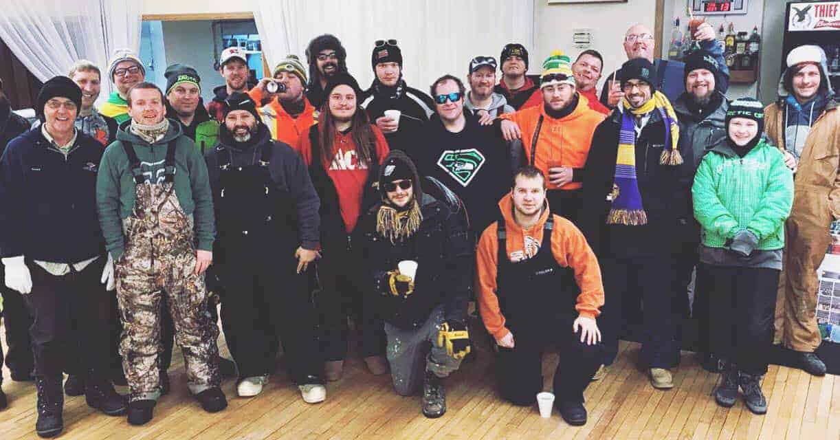 Photo of TRF Winter Kubb Tournament players.