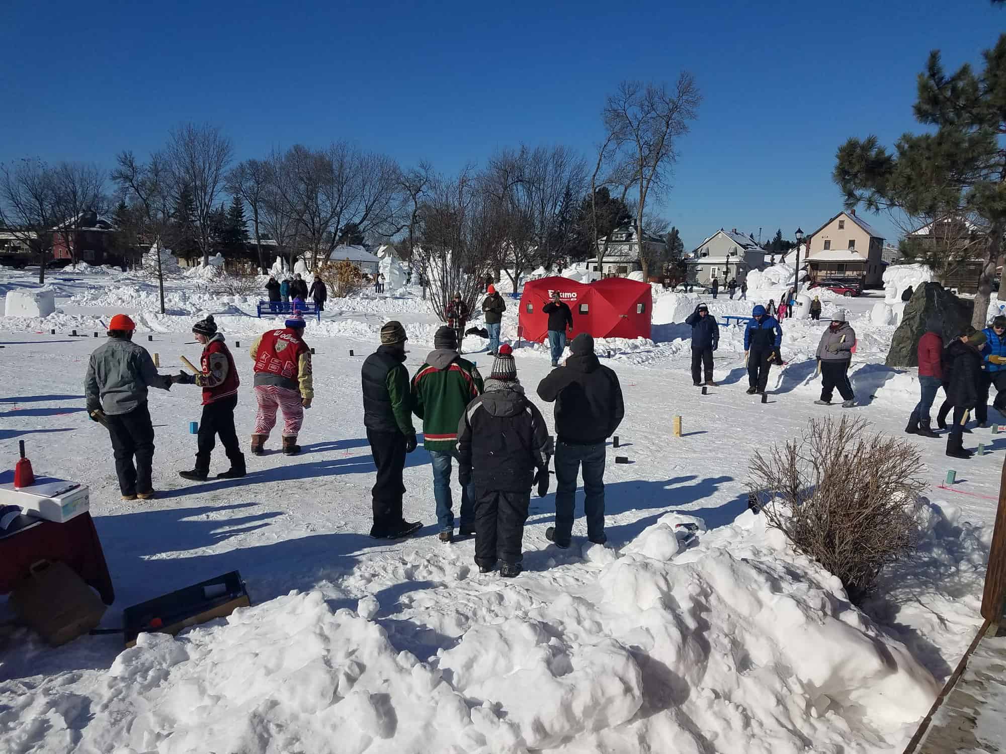 Photo from Ely Winter Festival Kubb Tournament.