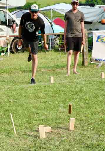 Photo of Bryan Jones at 2018 Pläzler Kubb Open.