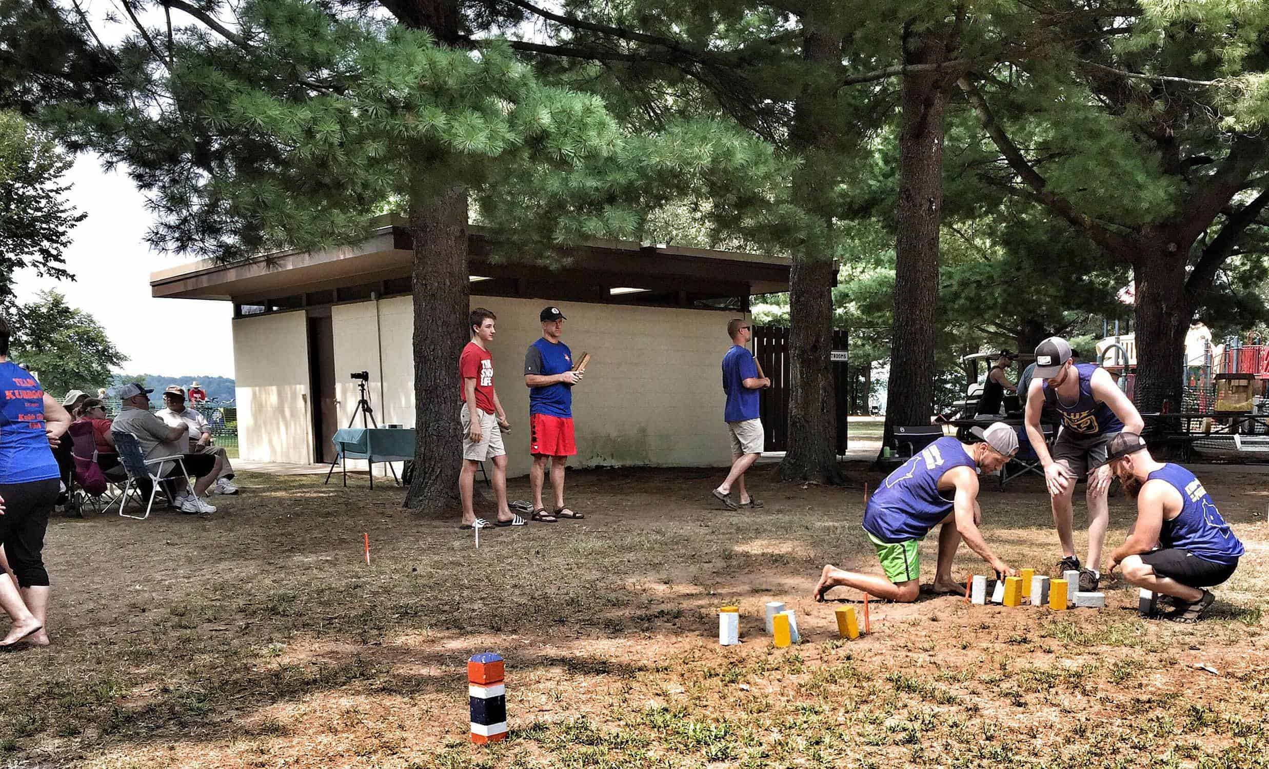Photo from WHYS Bluegrass Festival kubb tournament.