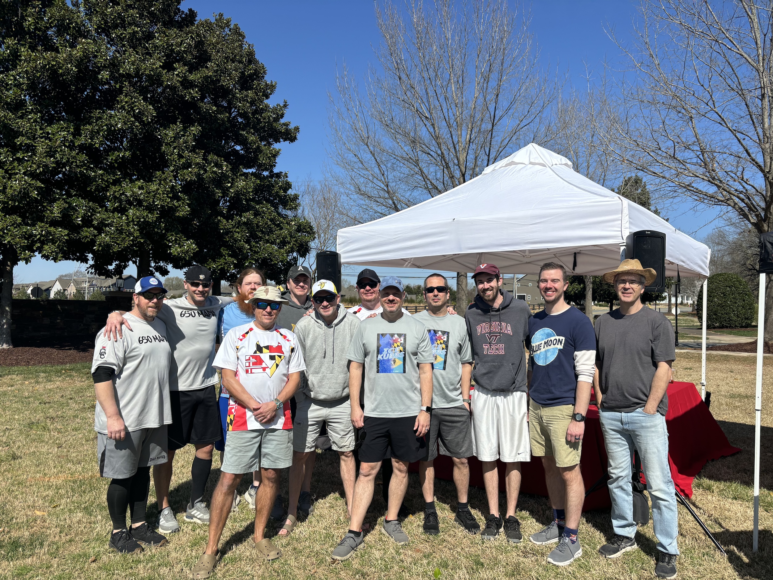 Photo of kubb players at 2015 North Carolina Kubb Championship