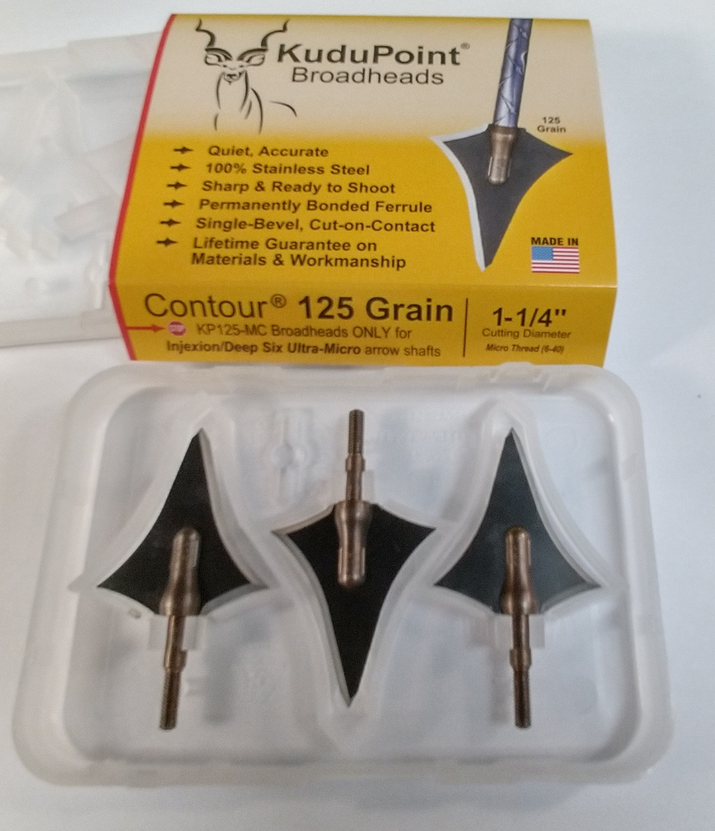SALE! (No returns) Contour 125gn Right Bevel Special #6-40 thread