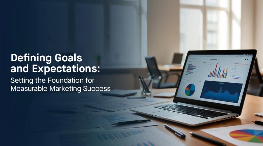 Bangladesh SME marketing dashboard showing analytics charts and graphs for setting measurable campaign goals before Tk 50k budget allocation
