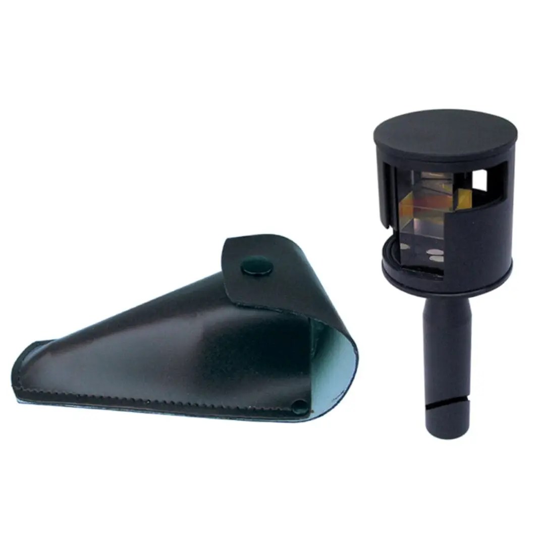 Black prism reflector with case.