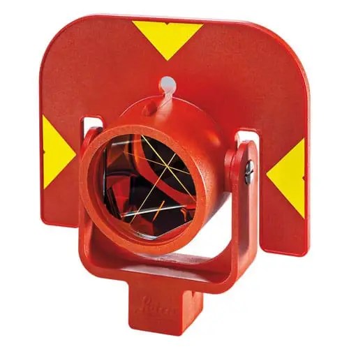 Red optical target with yellow markings.