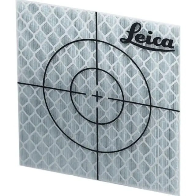 Leica target sheet with grid pattern.