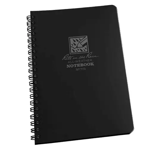 Rite in the Rain all-weather notebook.