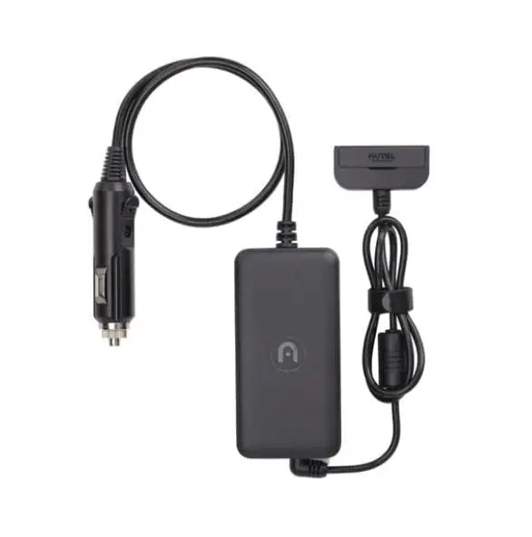 Car charger with connection cable.