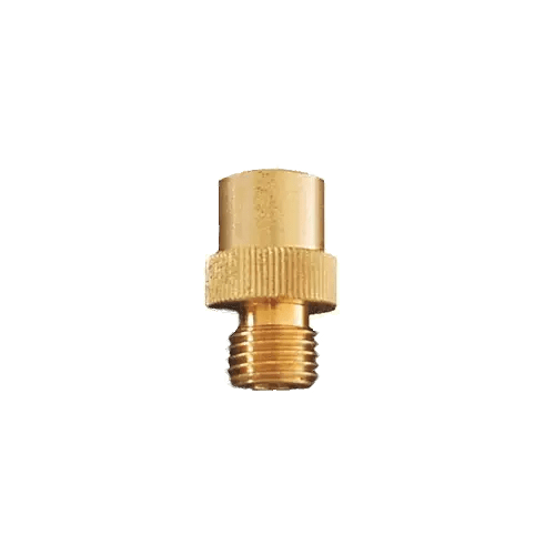 Brass threaded fitting, plumbing part.